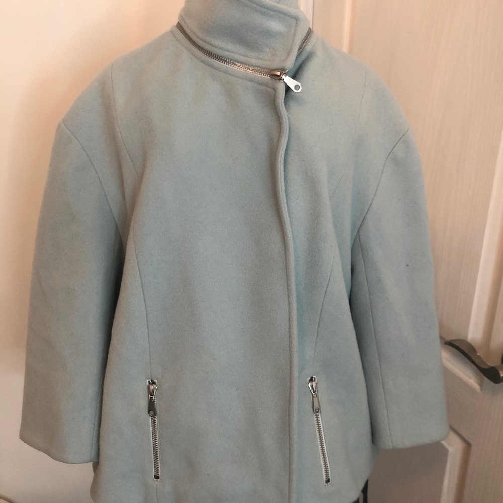 Rebecca MINKOFF Pale Robin Egg Blue Wool Jacket
